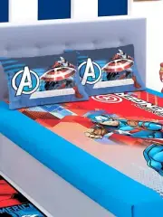 Royal Marvel Captain America Cotton Double Bedsheet 270x270 cm for kids,gifting