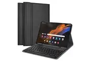 For Samsung Galaxy Tab S8 Ultra SM-X900 X906 With Pencil Holder Wireless Bluetooth Keyboard Case Leather Smart Cover (Black)