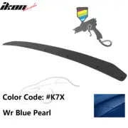 Fits 15-21 Subaru WRX STI Gurney Flap OE Style Trunk Spoiler #K7X Blue Rear Wing (for: Subaru)
