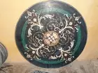 30" black marble table top coffee center inlay mosaic lapis home decor F108
