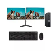 Dell OptiPlex 7070 Bundle Desktop PC i5-9500T 2.2GHz 1TB NVMe + HDD 16GB RAM Win11 + Dual EIZO Monitors - Refurbished