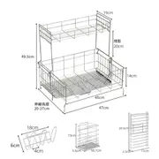 【慢慢家居】304不鏽鋼-可伸縮廚房水槽雙層瀝水架 (碗盤瀝水架 水槽收納架)