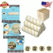 Professional-Grade 9 Inch Roller Cover Set - 144 Shedless Lint-Free Sleeves