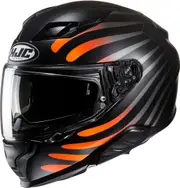 HJC F71 Zen Helmet, black-orange-silver, Size 2XL for Men Black Orange Silver