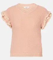 [Chloe] Chloé Ruffled wool top AU 10 pink