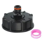 IBC Tote Hose Adapter, 60mm 3/4" Hose Fitting Black