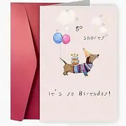 Funny Birthday Card Sausage Dog, Funny Card for Men or Women, Perfect Happy Birthday Gifts for Him, Her, Brother Sister & Best Friend- Blank Inside