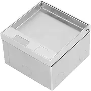 Floor Electrical Outlet Box, AC250V 4000W Embedded Stainless Steel Cover Dual Outlets Electrical Floor Box, Waterproof Desktop Floor Power Socket Box with Junction Box