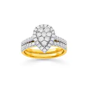 9ct Diamond Bridal Set Tdw=1ct