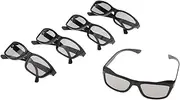 Baosity 5X Unisex Passive Polarized 3D Glasses for LG, Sony, Panasonic, Toshiba, Vizio and All Passive 3D TVs RealD 3D Cinema Glasses for Watching Movies - Black