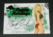 2012 Benchwarmer CRISTAL CAMDEN Happy Holidays #17 Gold Foil Black Auto PLAYBOY
