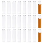 120ml Clear Glass Vials, 24 Pack Small Liquid Sample Vial Empty Jars, Silver Cap