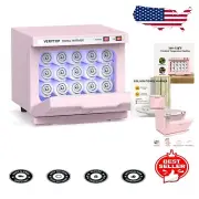 Compact 8.5L Hot Towel Warmer - Elegant Pink for Beauty Salons and Home