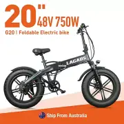 Lagads 750W Electric Folding Bike, 20" inch Foldable Grey ebike Fold Up 13AH