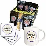 3dRose cgb_151836_1 Dog Mom-Soft Coated Wheaten Terrier Mama by Breed-Doggy Lover paw Print-Owner-Coffee Gift Basket, Multicolor