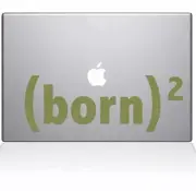 The Decal Guru Born Again MacBook Decal Vinyl Sticker - 15" MacBook Pro (2015 &