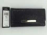 Women's BCBG PARIS Brand Black Scales TriFold Wallet - $58 MSRP