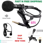 Clip-on mic Lavalier Microphone Omnidirectional Condenser Mini -Android, iPhone