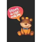 CUTE BEAR VALENTINE DAY GIFT NOTEBOOK WITH QUOTE