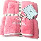 CHANEL set of 2 towel set novelty bath towel Face Towel PINK Unused with tag