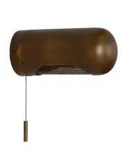 Dolce 1 Light Wall Bracket in Bronze with Rotatable Shade and Pull Cord Switch