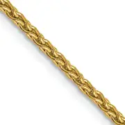 14K Yellow Gold 30 Inch 1.75mm Parisian Wheat With Lobster Clasp Chain