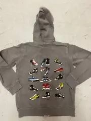 $72 NWT BOYS DISTRESSED ZIP HOODIE W/ SNEAKERS BY HANK PLAYER SZ 5