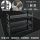 FL 生活+快裝式岩熔碳鋼三層可調免螺絲附輪耐重置物架 層架 收納架-40x100x80cm(FL-262)