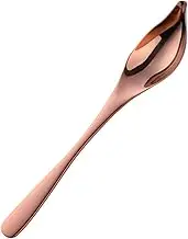Home Kitchen Cooking Stainless Steel Seasoning Spoon 304 Thick Pointed Oil Spoon Titanium Plated Colorful Sauce Spoon 6 Pieces (6, Rose Gold)