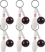12 Pcs Bowling Keychain Backpack Pendant Bowling Ball and Pin Mini Bowling Ball Keychain Backpack Purses