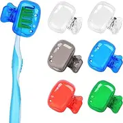 Waenerec Toothbrush Head Cover Cap 6 Pack Toothbrush Coverings Clips Portable Toothbrush Protector Toothbrush Storage Head Cover for Bathroom Home Travel Toothbrush Case, Blue, Red, Gray, Green, Clear, Toothbrush Head Cover Cap