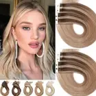150G Tape In 100% Remy Russian Human Hair Extensions Skin Weft Balayage Thick AU