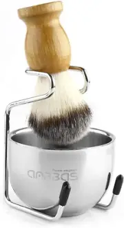 Shaving Brush Set for Men 3In1 Vegan Style Synthetic Badger Hair Shaving Brushes