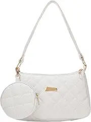 Underarm Purse | Diagonal Pattern Top Handle Satchel PU Leather Pouch,Underarm With Small Bag Shoulder Bag For Travel