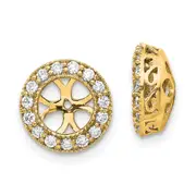 14k A Diamond Earring Jacket