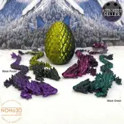 GemStone Dragon with Dragon Egg, 3D Articulated Dragon Fidget Toy Autism D008-S1