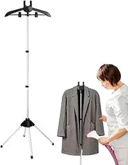 Foldable Garment Steamer Stand with Ironing Gloves for Clothes,Floor Standing Ironing Rack for Home,Foldable Steamer Hanger Stand,Steam Iron Stand for Bedroom Cloakroom,Steamer Hanger for Travel