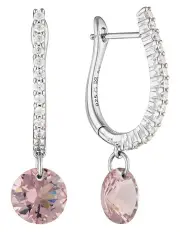 Georgini Mirage Mossman Morganite And White Cubic Zirconia Earrings in Silver
