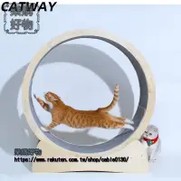 在飛比找樂天市場購物網優惠-CATWAY寵物貓咪跑步機貓跑輪佈偶滾輪實木貓爬架大型貓玩具