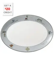 Kit Kemp for Wedgwood Sailor's Farewell 14In Oval Platter with $20 Credit