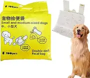 Pet Waste Bags - 100X Waste Double Layer Dog Bags,Leak-Proof Odor Control Flushable Holder For Walking Outdoor Puppy Travel Hiking Park Camping