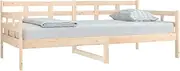 'vidaXL Solid Pine Wood Day Bed, Multifunctional Design, Suitable for AU Single Bed Size Mattress - 92x187 cm, Sturdy Slats for Added Support, Comfortable Seating & Sleeping Space, Easy Assembly