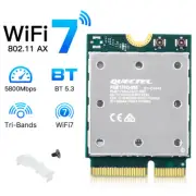 Wi-Fi 7 QCNCM865 M.2 NGFF Wireless Card Tri-Band 5800Mbps WiFi Bluetooth Adapter