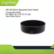 HB-46 Plastic 52mm Bayonet Lens Hood for Nikon AF-S DX 35 mm F/1.8G