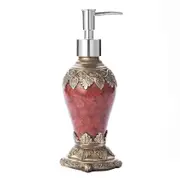 Retro White Soap Dispenser with Proof Pump,Refillable Liquid Hand Lotion Bottle for Bathroom,Bedroo Red