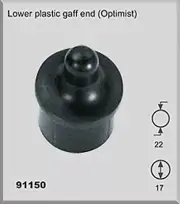 NAUTOS 91150 - LOWER PLASTIC GAFF END - OPTIMIST PART- 2 PIECES SET