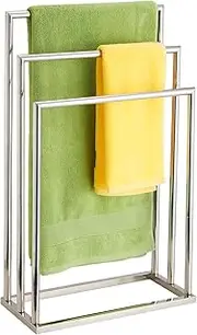 DECLUTTR Freestanding Towel Rack, 3 Tier Stainless Steel Towel Bar Stand for Bathroom, Chrome Plated