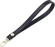 [KONTONTY] Navy Litchi Pattern Handbag Strap First Layer Cowhide Clutch Bag Strap Wallet Belt for Men and Women Durable and Stylish Handheld Accessory