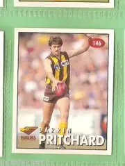 1996 AFL SELECT STICKER #146 DARRIN PRITCHARD, HAWTHORN HAWKS