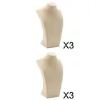 6/set Necklace Bust Display Stand Home Countertop Pendant Jewelry Holder